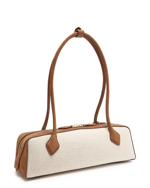 Alaïa White Le Teckel Medium Canvas Bag