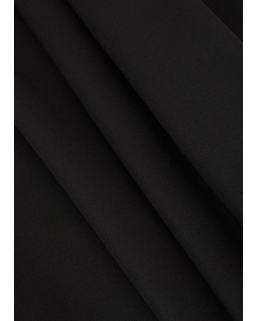 PAIGE Black Centhia Satin Midi Dress