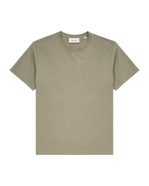 FRAME Green Cotton T-Shirt for men