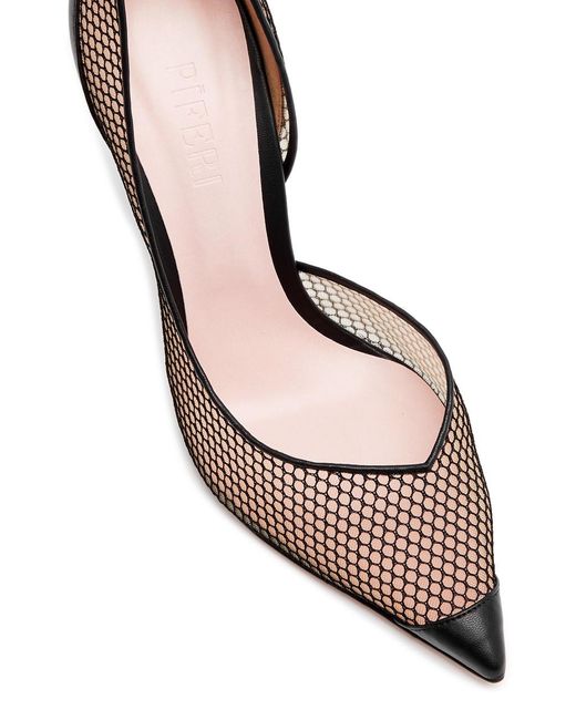 Piferi Ursula 100 Mesh Pumps in Metallic Lyst