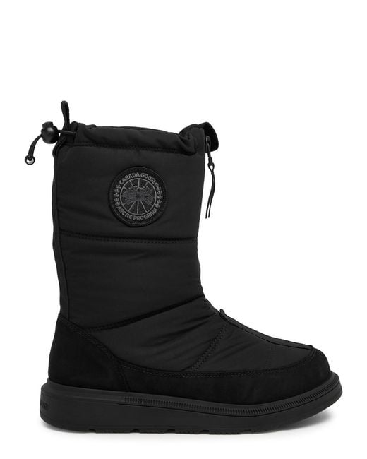 Canada Goose Black Cypress Quilted Nylon Ankle Boots