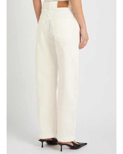 Stella McCartney White Barrel-Leg Jeans