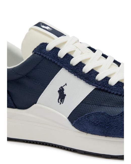 Polo Ralph Lauren Blue Train 89 Panelled Mesh Sneakers for men