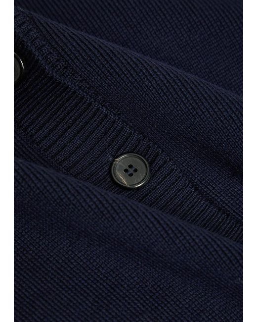 Rohe Blue Stretch-Wool Cardigan