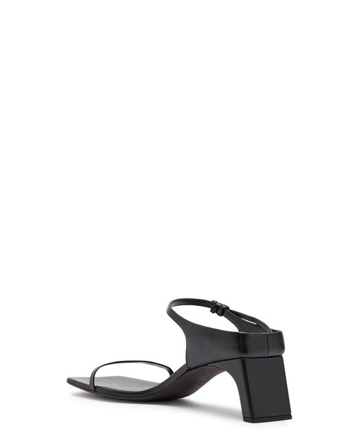 Calvin Klein White Tilda 55 Grained Leather Mules