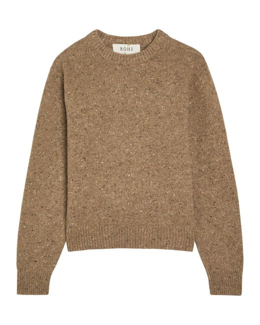 Rohe Natural Mouliné-Knit Wool-Blend Jumper