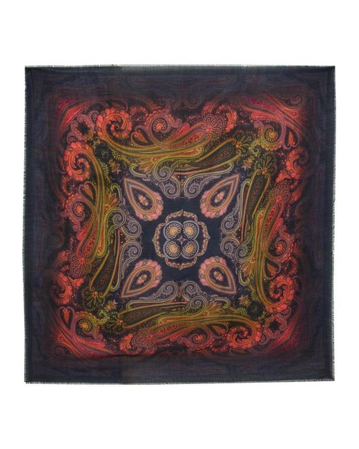 Etro Multicolor Aida Patterned Wool And Cashmere-Blend Shawl