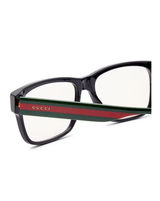 Gucci Black D-Frame Optical Glasses
