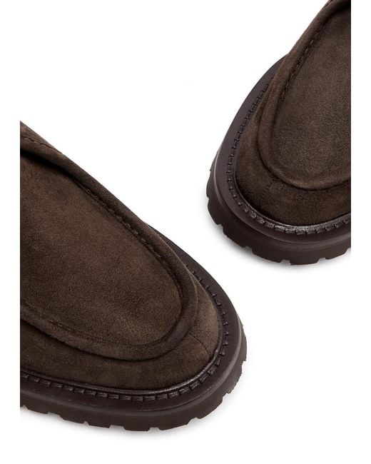 LEGRES Brown Suede Derby Shoes