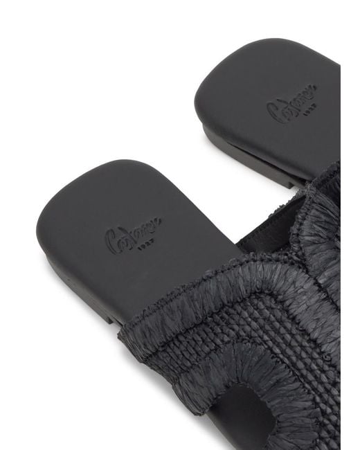 Castaner Black Philipa Raffia Sandals