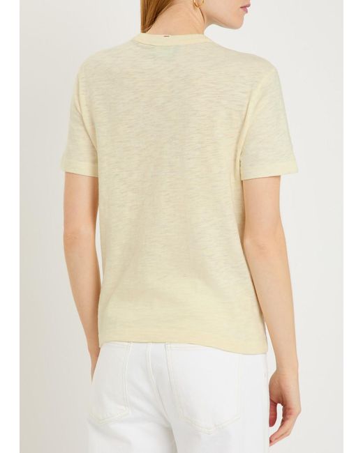 Moncler Natural Logo-Appliquéd Cotton T-Shirt