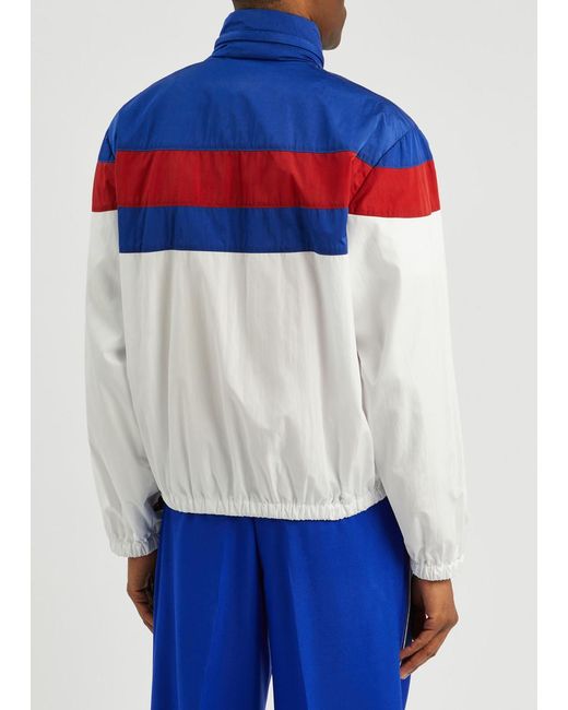Gucci Blue Striped Logo Shell Track Jacket for men