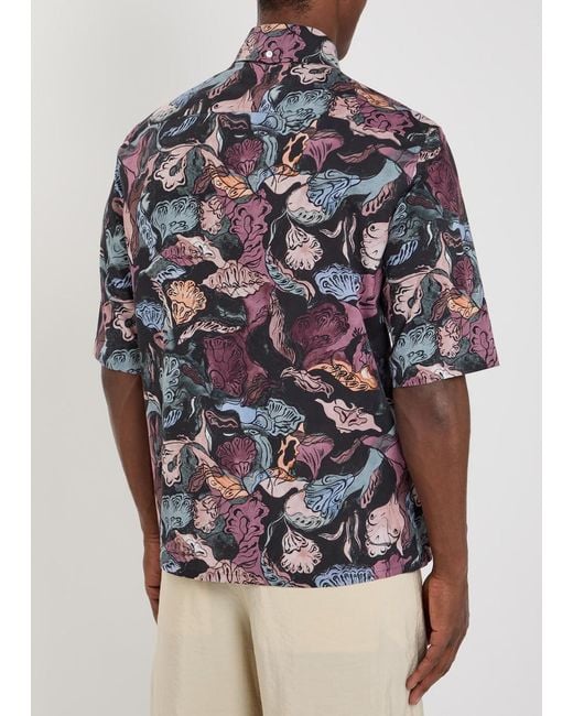 Lemaire Blue Cotton Shirt for men