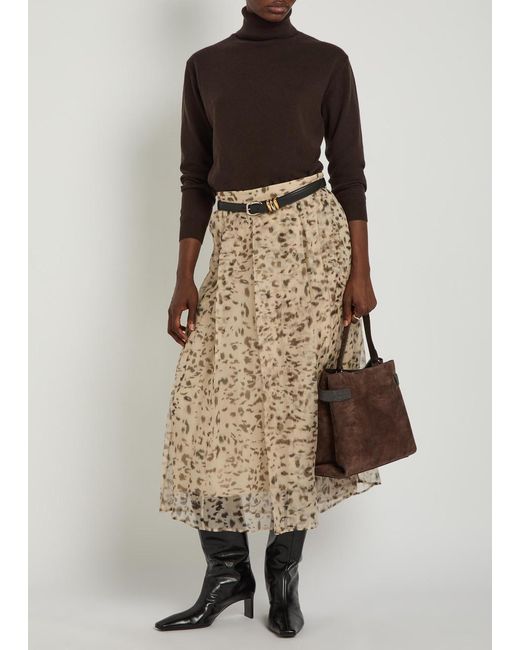 Brunello Cucinelli Brown Turtle-Neck Cashmere Jumper