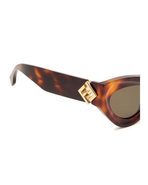 Fendi Brown Cat-Eye Sunglasses