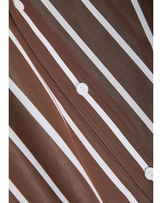 Matteau Red Striped Cotton-Poplin Shirt