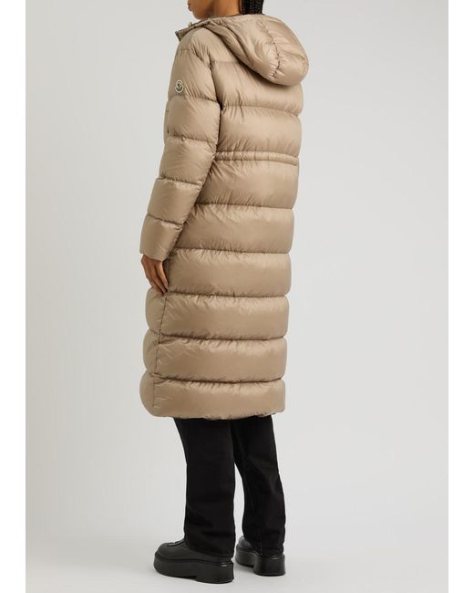 Moncler Natural Boulogne Reversible Quilted Shell Coat