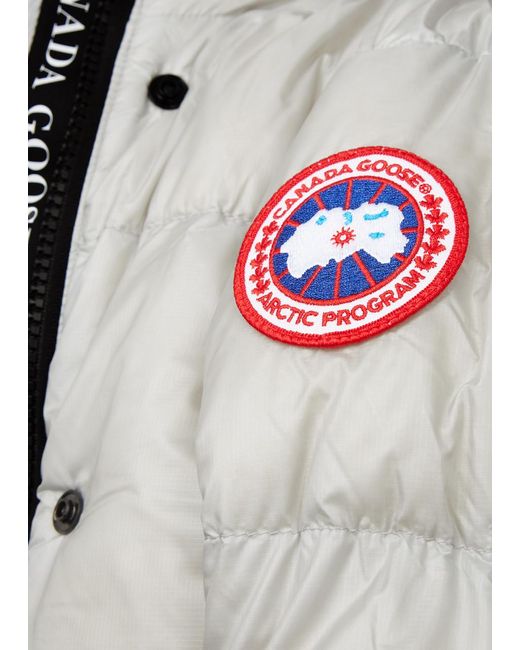 Canada Goose White Cypress Quilted Cropped Shell Jacket