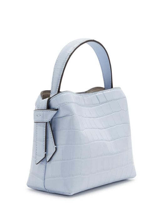 Kate Spade Blue Knott Mini Crocodile-effect Leather Cross-body Bag