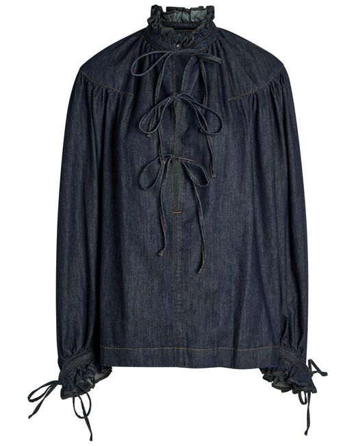 Dries Van Noten Blue Catya Denim Blouse