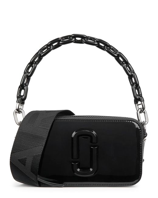 Marc Jacobs The Snapshot Patent Leather Crossbody Bag in Black Lyst