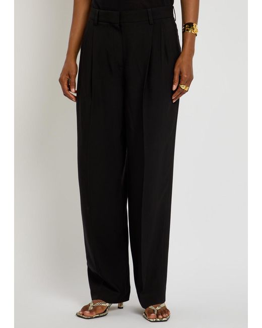 Totême Blue Straight-Leg Twill Trousers