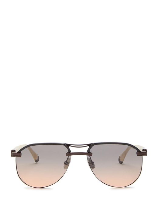 Brunello Cucinelli Brown Aviator-Style Sunglasses