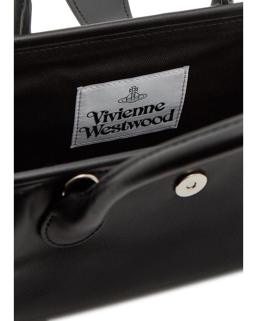 Vivienne Westwood Black Pamela Small Faux Leather Top Handle Bag