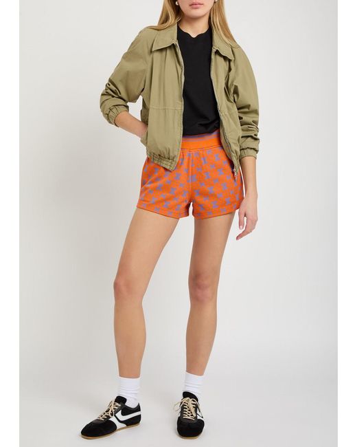 Dries Van Noten Orange Hegga Patterned Knit Shorts