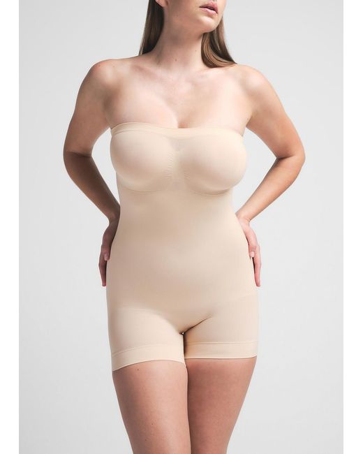 Skims Natural Seamless Sculpt Strapless Stretch-Woven Body