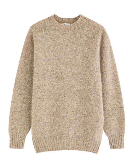 Sunspel Natural Shetland Wool Jumper for men