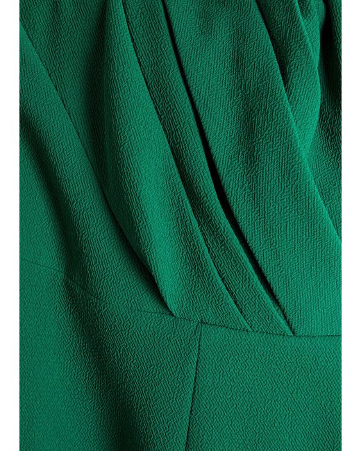 Emilia Wickstead Green Arina Textured Midi Dress