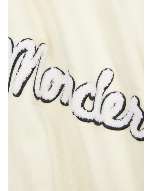 Moncler Natural Logo-appliquéd Cotton Sweatshirt