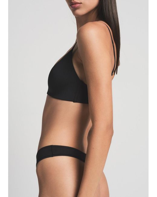 Skims Black Wireless Stretch-Jersey T-Shirt Bra