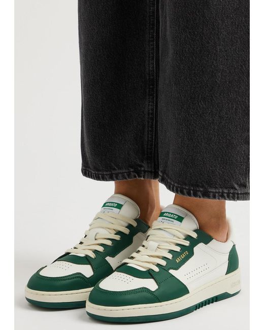 Axel Arigato Green Dice Lo Panelled Leather Sneakers