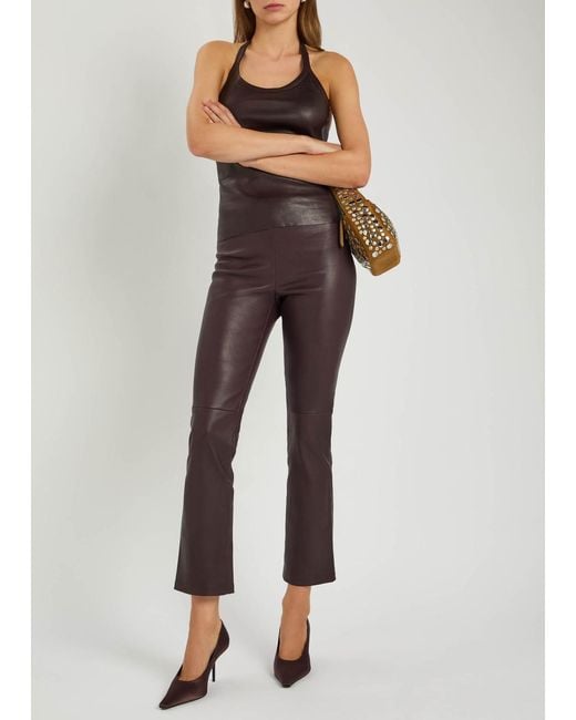 Stouls Gray Jp Twenty Stretch-Leather Trousers