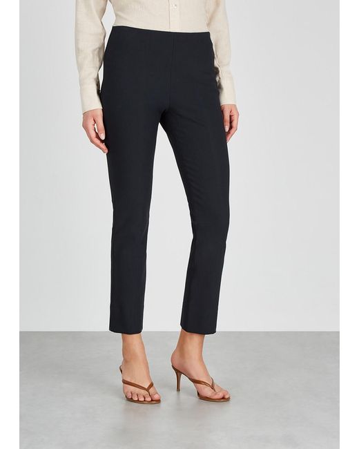 Vince Blue Off- Stretch-Jersey Trousers