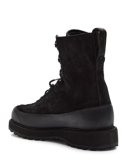 Stone Island Black Suede Hiking Boots for men