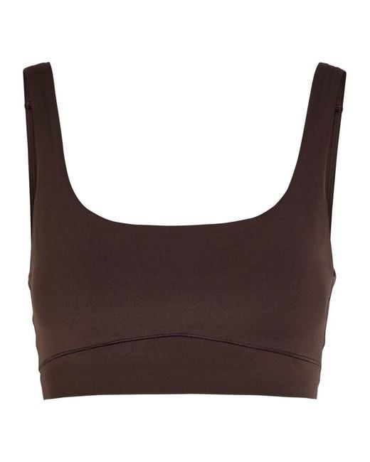 vuori Brown Alltheform Stretch-Jersey Bra