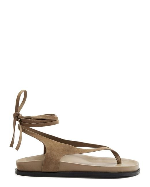A.Emery Brown A. Emery Shel Lace-up Suede Sandals