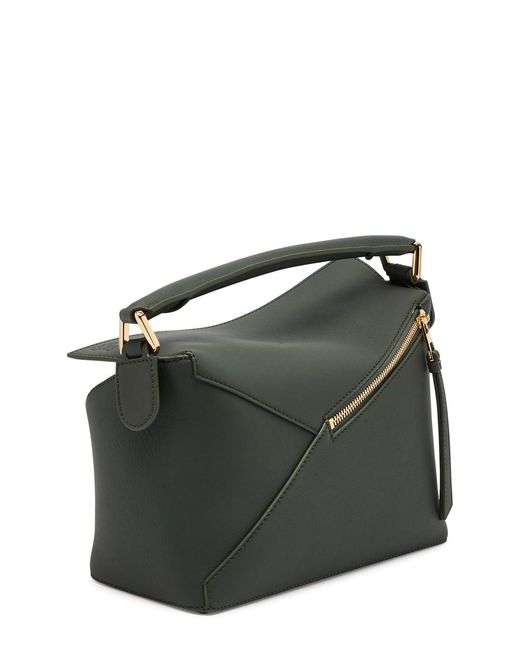 Loewe Black Puzzle Edge Small Leather Top Handle Bag