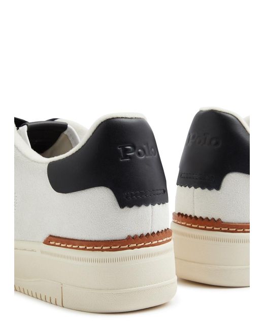 Polo Ralph Lauren White Masters Panelled Leather Sneakers for men