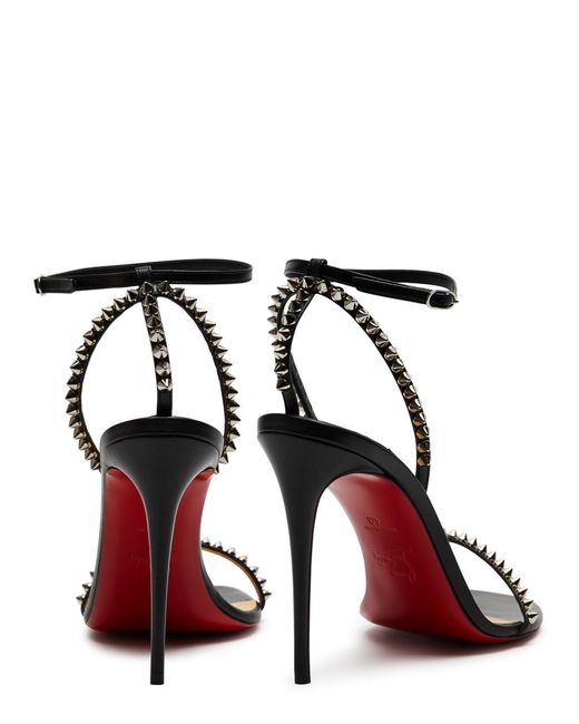 Christian Louboutin Black So Me 100 Studded Leather Sandals