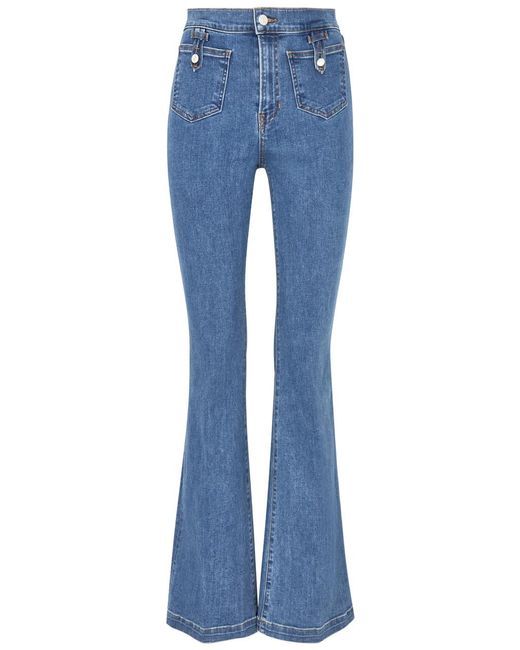 Veronica Beard Blue Beverly Flared Jeans