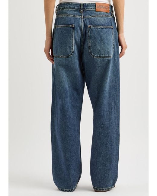 YMC Blue Straight-Leg Jeans