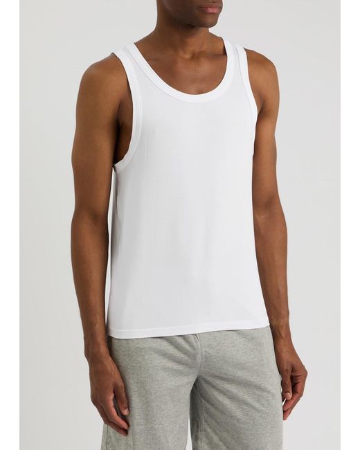 CHE White Stretch-Jersey Tank for men