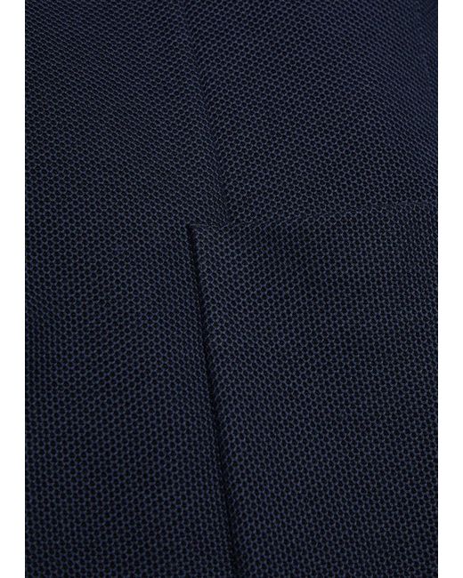 Slowear Blue Textured Cotton Blazer for men