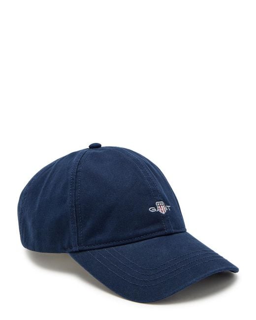 Gant Blue Shield Logo-Embroidered Cotton-Twill Cap for men