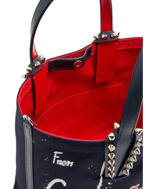 Christian Louboutin Blue Cabata Mini Canvas Tote