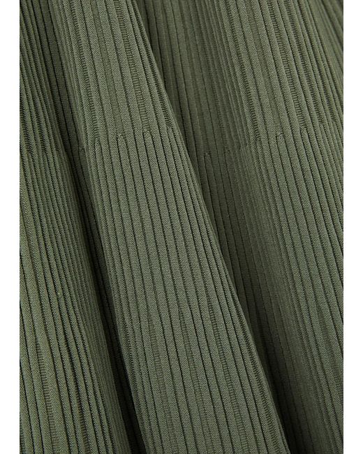 Jonathan Simkhai Green Pati Ribbed-knit Midi Dress